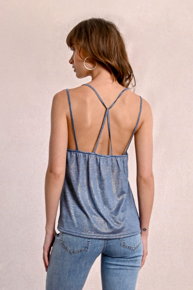Molly Bracken - Iridescent Cross-Back Camisole