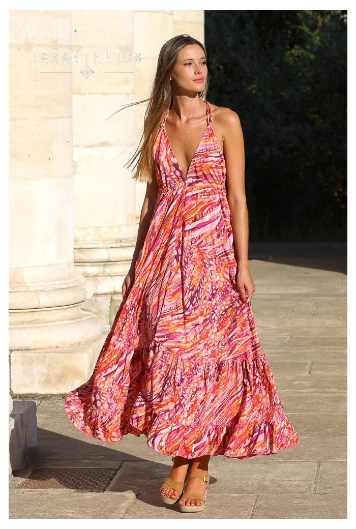 Lara Ethnics Long Dress - Petal
