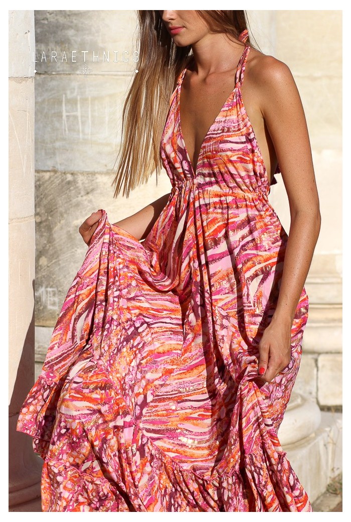 Lara Ethnics Long Dress - Petal