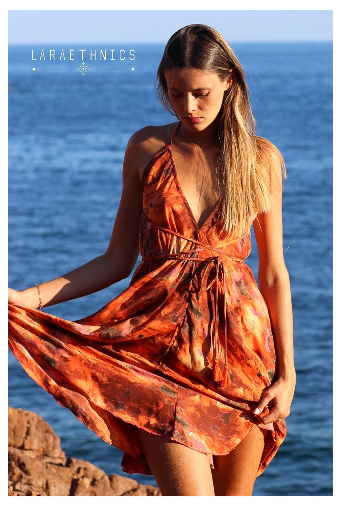 Lara Ethnics Short Dress - Vanille