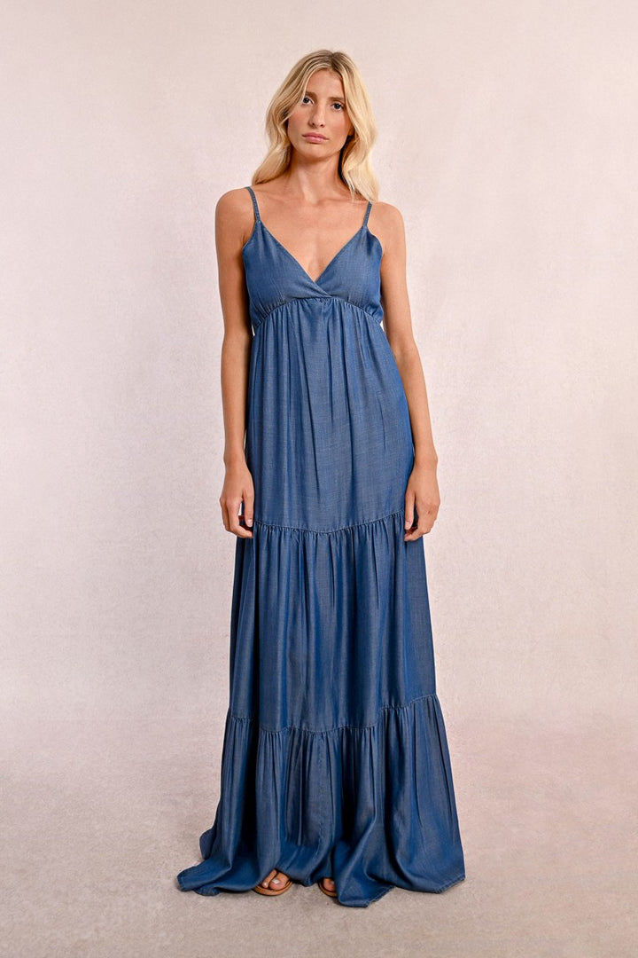 Molly Bracken - Long Ruffled Tencel Dress