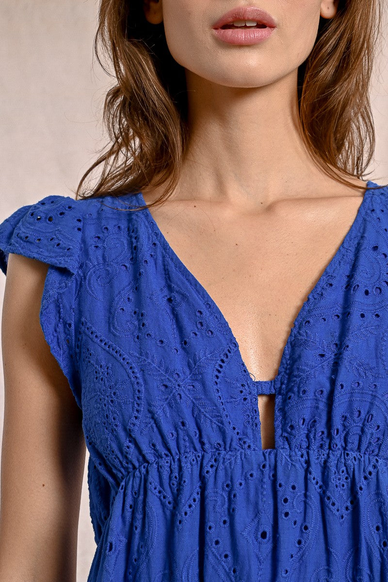 Molly Bracken - Short Dress in English Embroidery