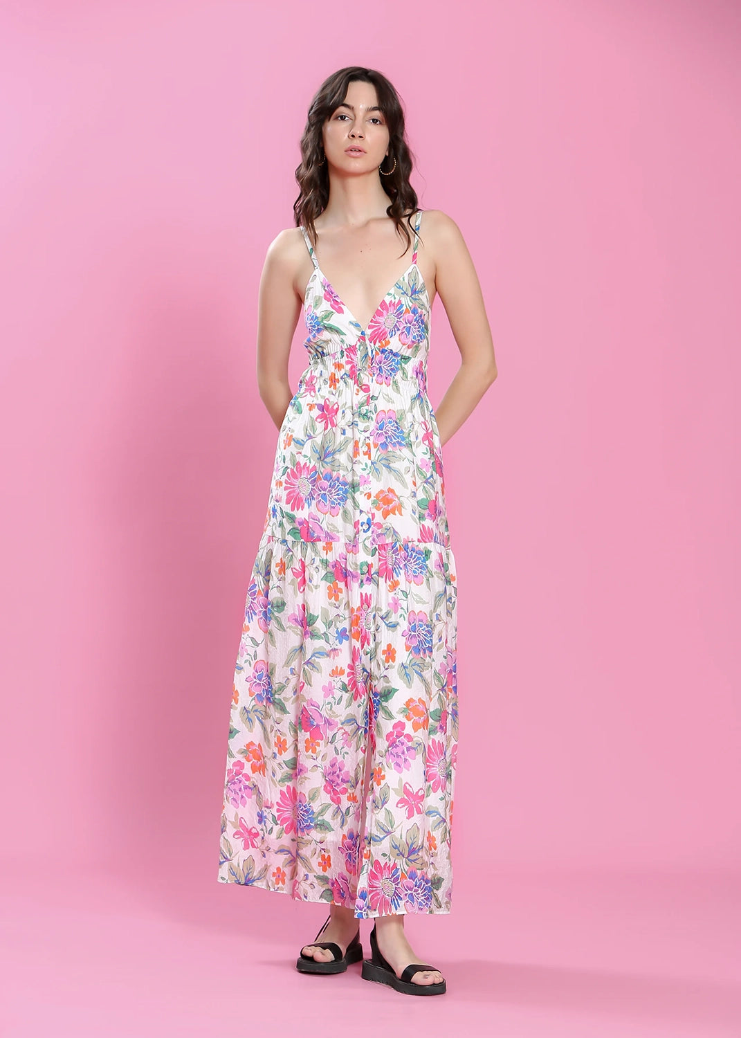 The Korner - Bright Floral Long Dress